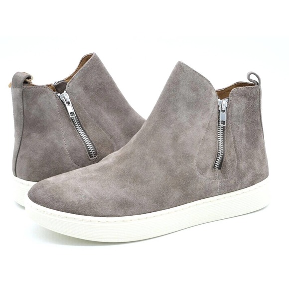 Sofft Shoes - Sofft Britton Zip Womens 11 Sneaker Taupe Suede High Top Waterproof Casual Shoes